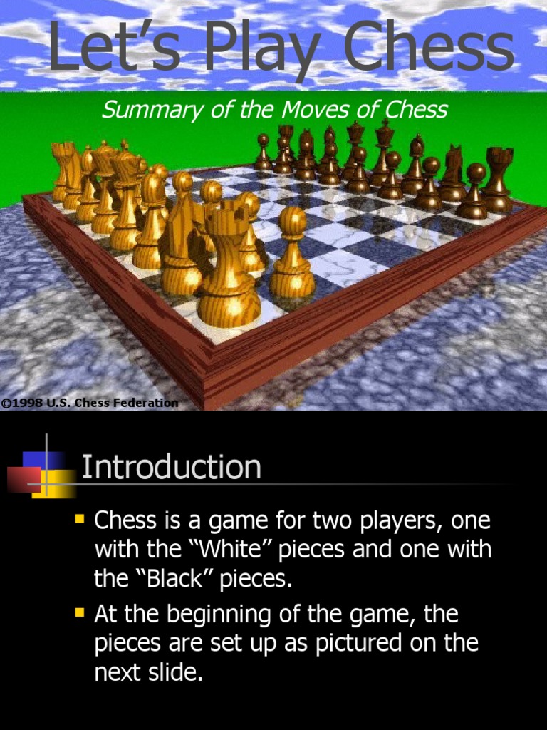 Summary of The Moves of Chess: ©1998 U.S. Chess Federation, PDF, Board  Games